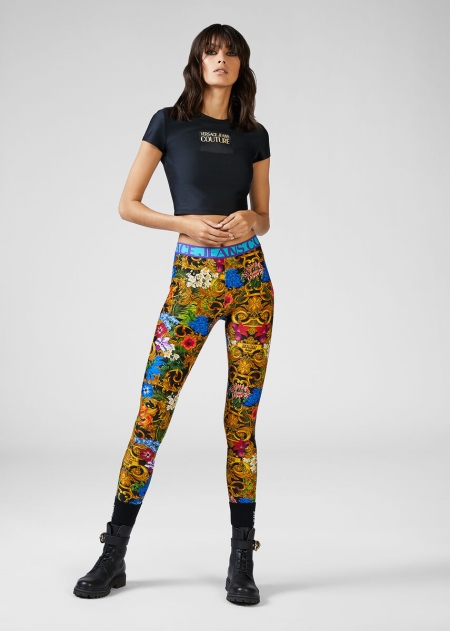 Leggings Versace Tropical Baroque Print Dama | BQDVCFJ-07